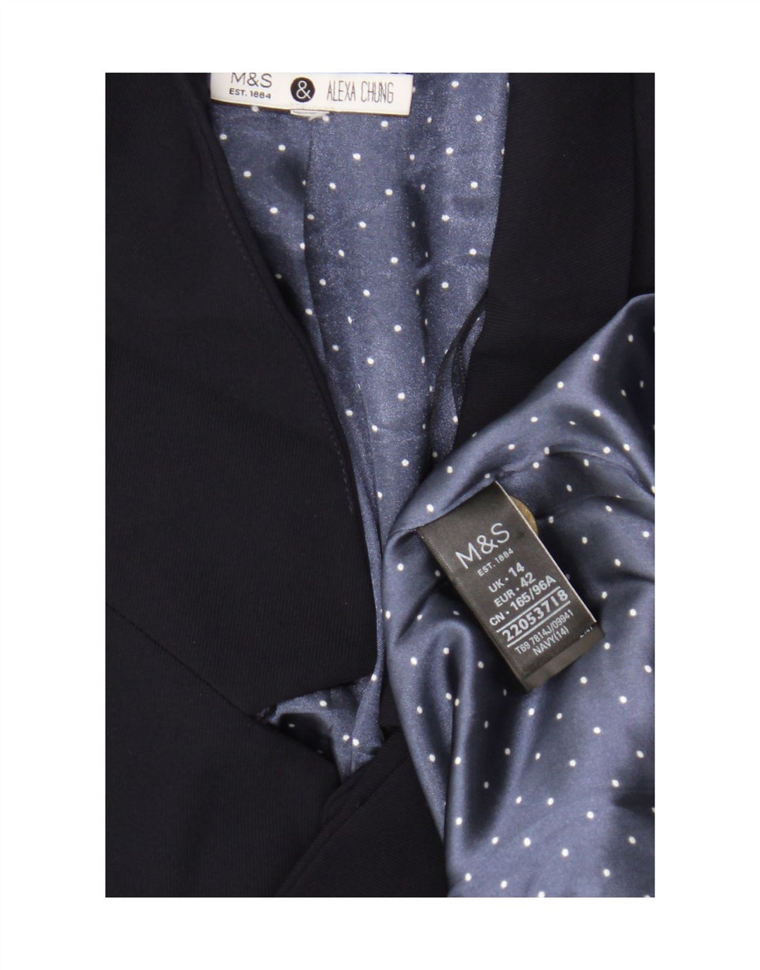 Marks & Spencer Dame Alexa Chung Blazer Jacket UK 14 Large Navy Blue