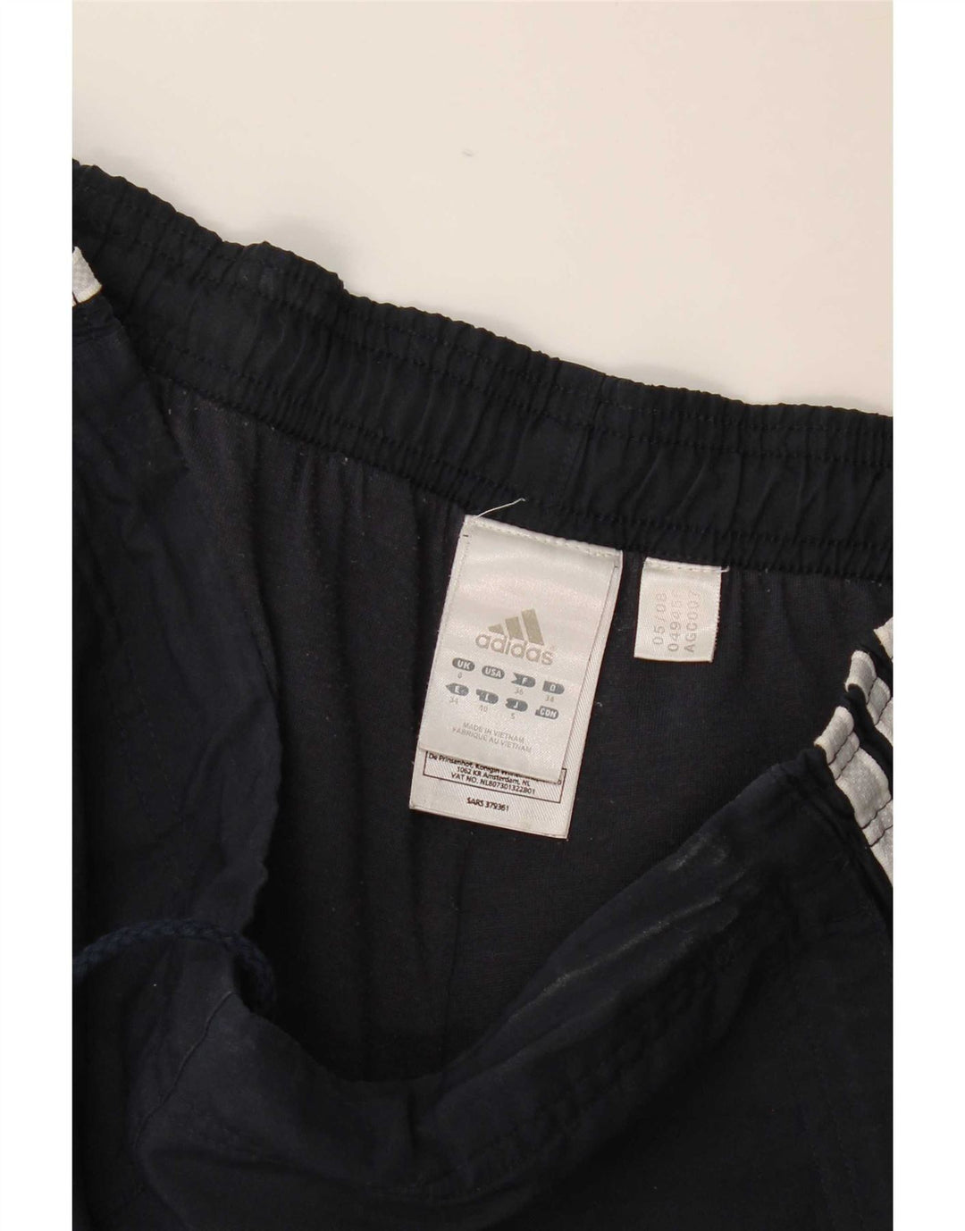 Adidas Dame træningsdragt Bukser Joggers UK 8 Small Navy Blue Polyester