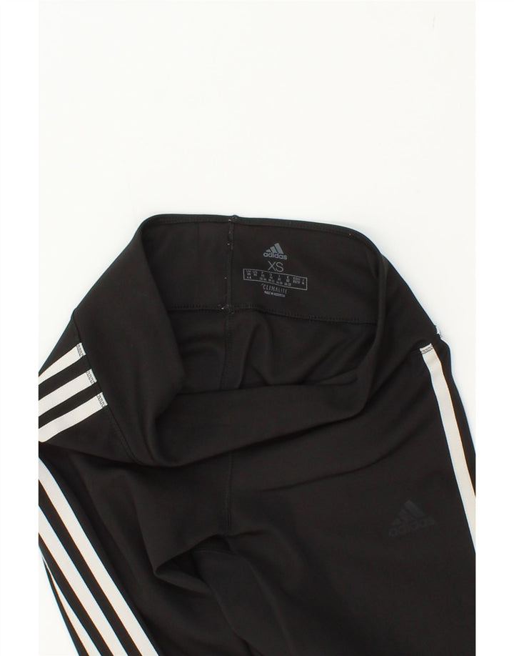 ADIDAS Womens Climalite Leggings UK 4/6 XS  Black Polyester Vintage Adidas and Second-Hand Adidas from Messina Hembry 