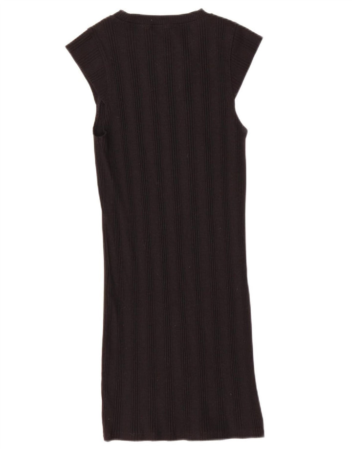 Zara Womens Shift Dress UK 8 Small Black Bomuld