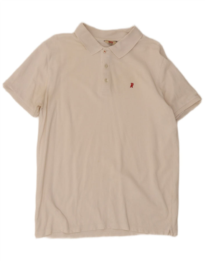 Rifle Herre poloshirt XL Hvid Bomuld