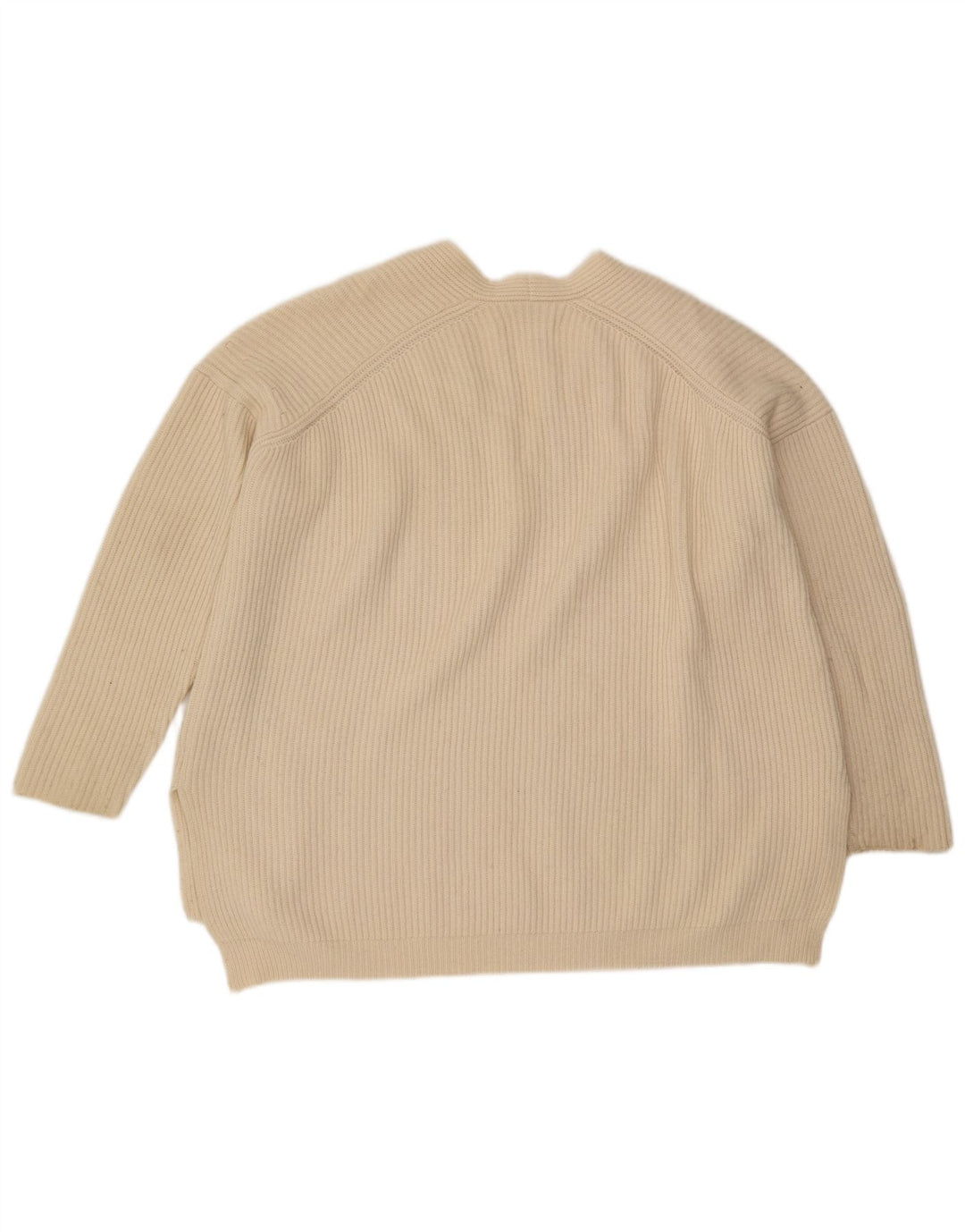 All Saints Dame Oversized V-hals sweater UK 14 Medium Off White