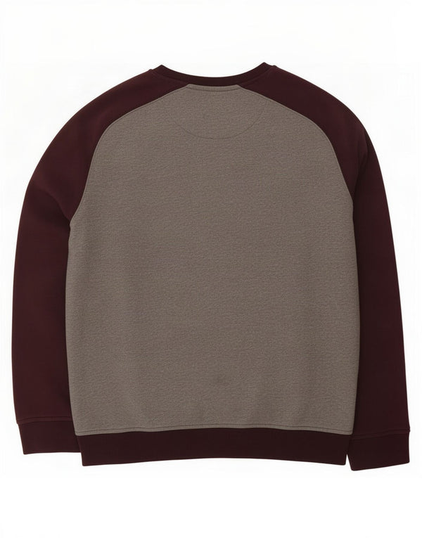Lyle & Scott Herre Sweatshirt Jumper Stor Grå Colourblock Bomuld