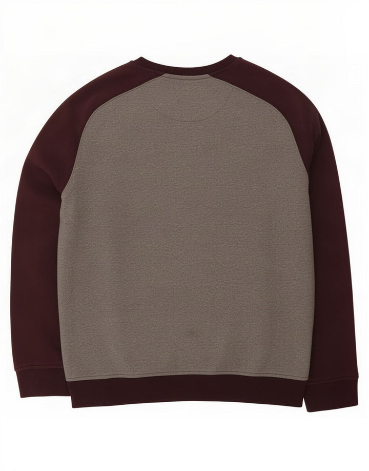Lyle & Scott Herre Sweatshirt Jumper Stor Grå Colourblock Bomuld
