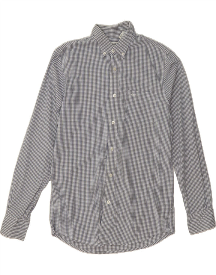 DOCKERS Mens Shirt Small Navy Blue Check Cotton Vintage Dockers and Second-Hand Dockers from Messina Hembry 