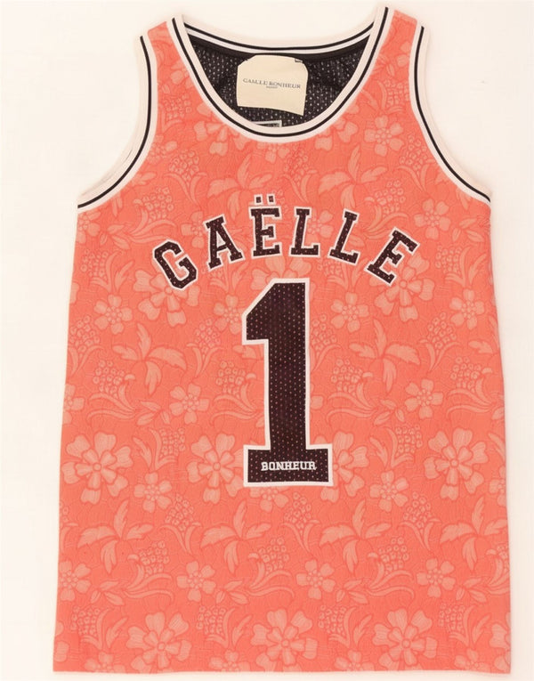 Gaelle Bonheur Womens Grafisk Vest Top US 1 XS Pink Floral Cotton