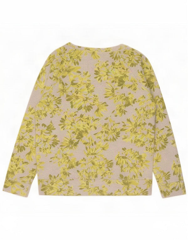 J. Crew Womens Oversized Sweatshirt Jumper UK 2 2XS Grey Floral