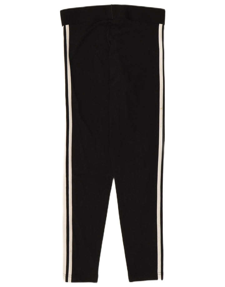ADIDAS Womens Leggings UK 8/10 Small  Black Cotton