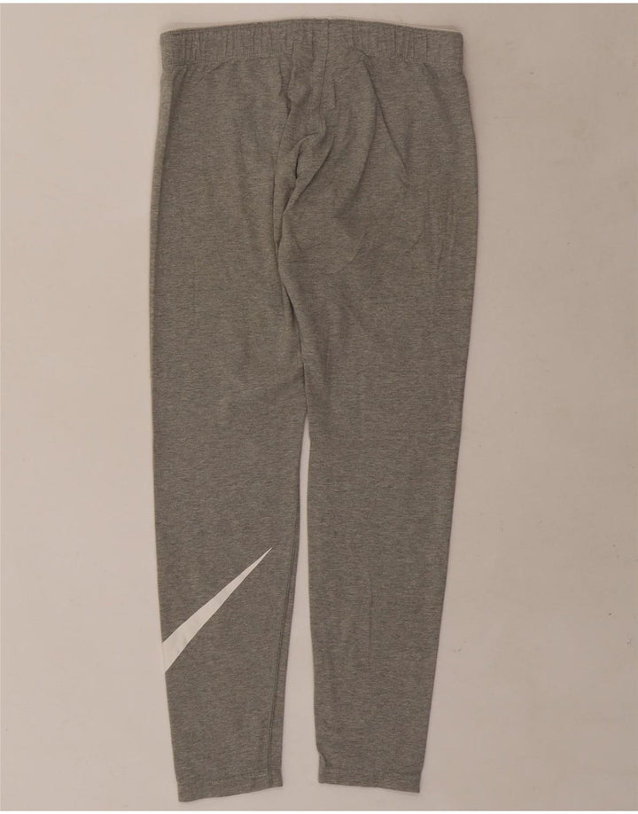 Nike Dame Grafiske Leggings UK 12 Medium Grey Bomuld