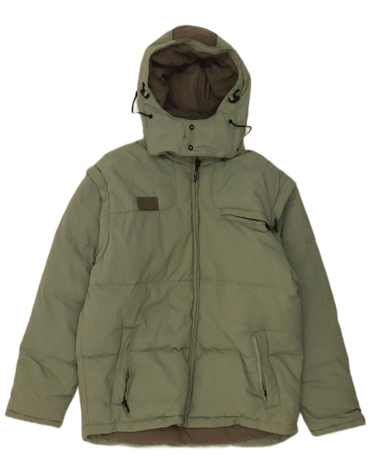 Fila Herre Hættetrøje Loose Fit Polstret Jakke UK 36 Lille grøn polyester
