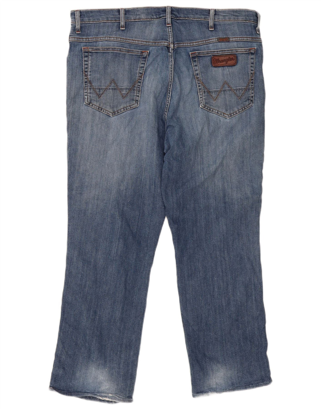 Wrangler Herre Distressed Straight Jeans W38 L27 Blå
