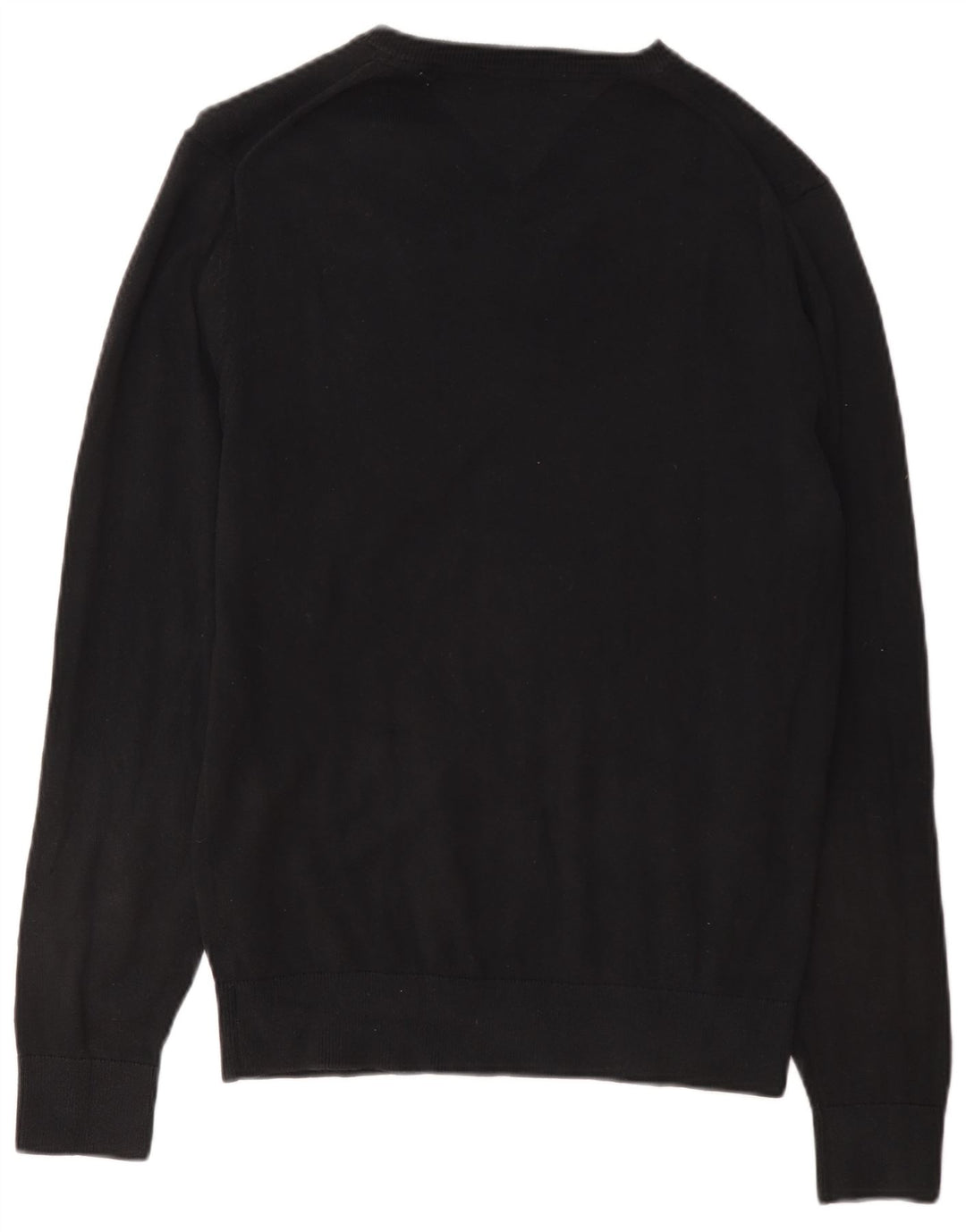 Tommy Hilfiger Herre Regular Fit V-hals sweater lille sort bomuld