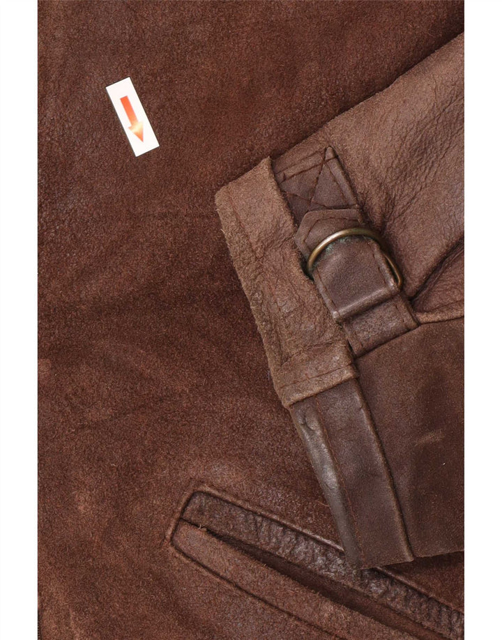 Bayside Herre Læderjakke UK 42 XL Brun