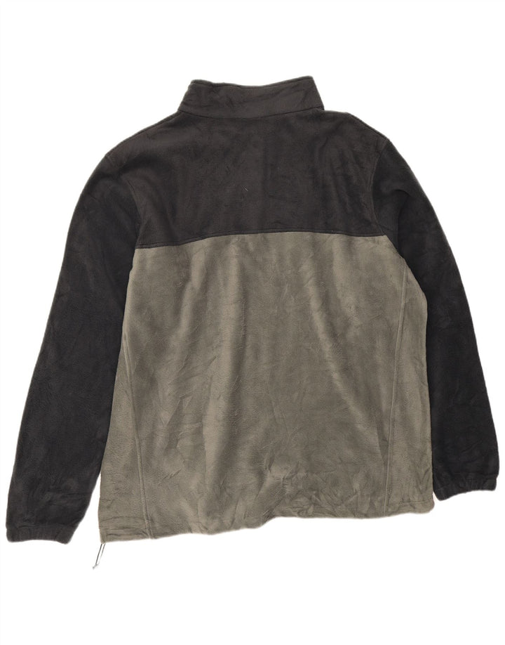 COLUMBIA Fleece Jumper med lynlås til mænd 2XL Grå Colourblock Polyester