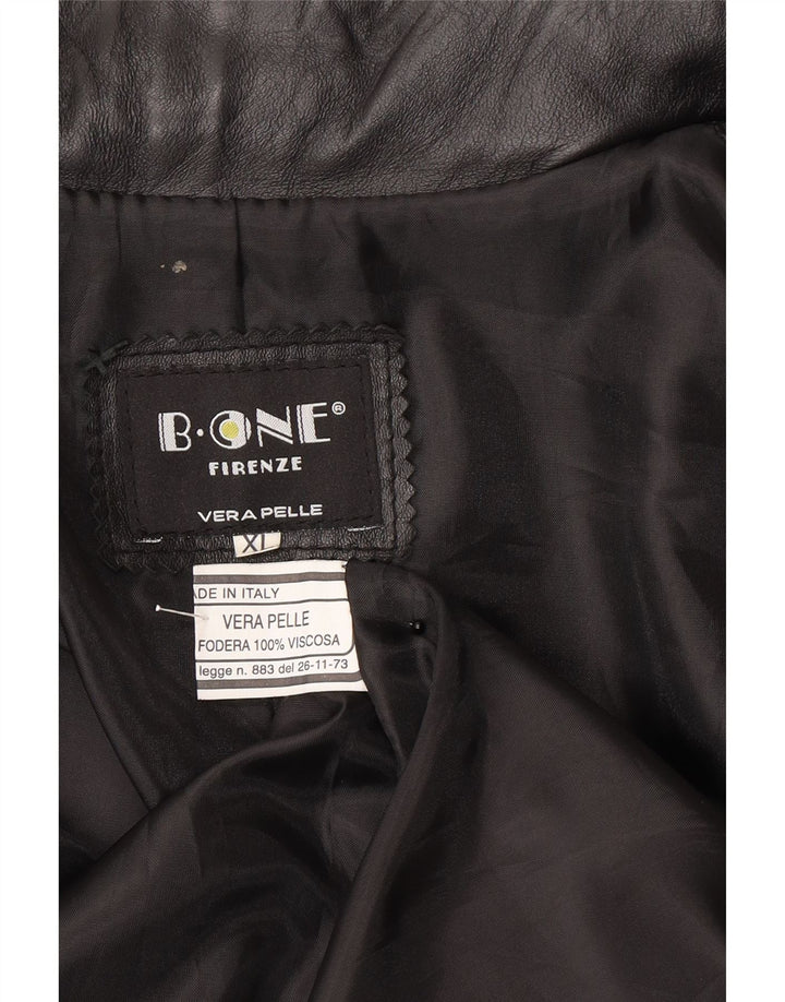 B.ONE Herre Læderjakke UK 42 XL Sort Læder