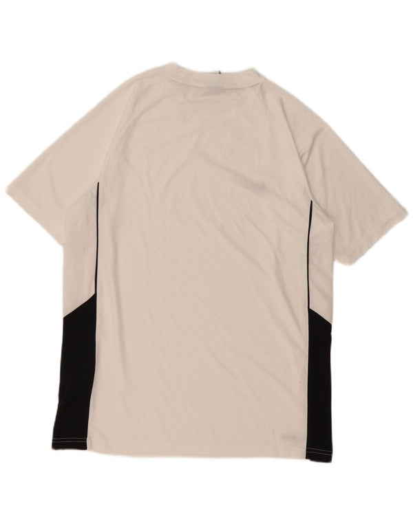 Nike T-shirt top til mænd UK 39/41 Medium White Colourblock Polyester