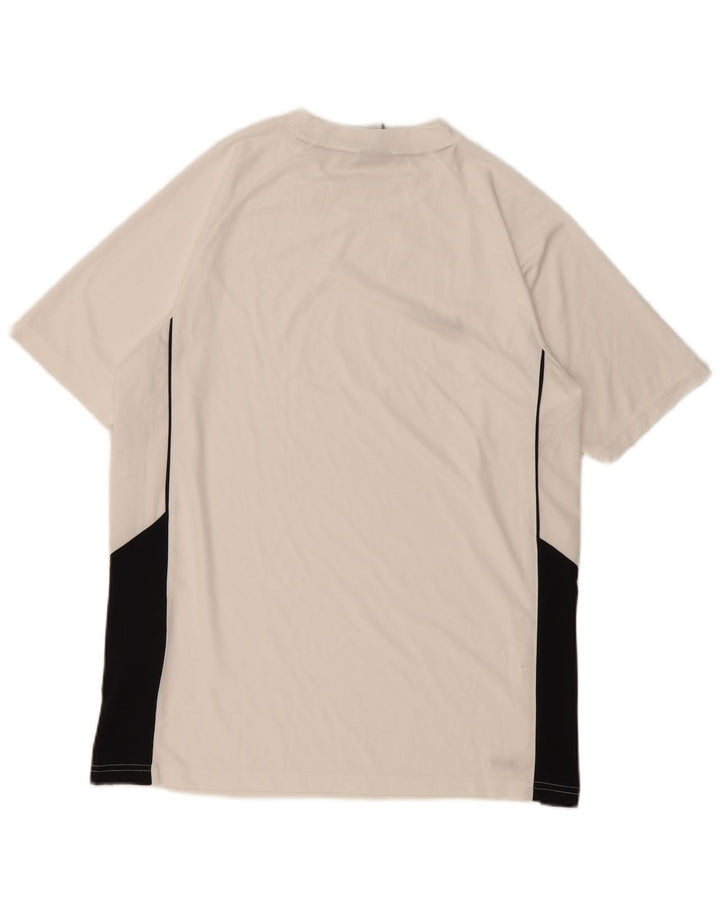 Nike T-shirt top til mænd UK 39/41 Medium White Colourblock Polyester