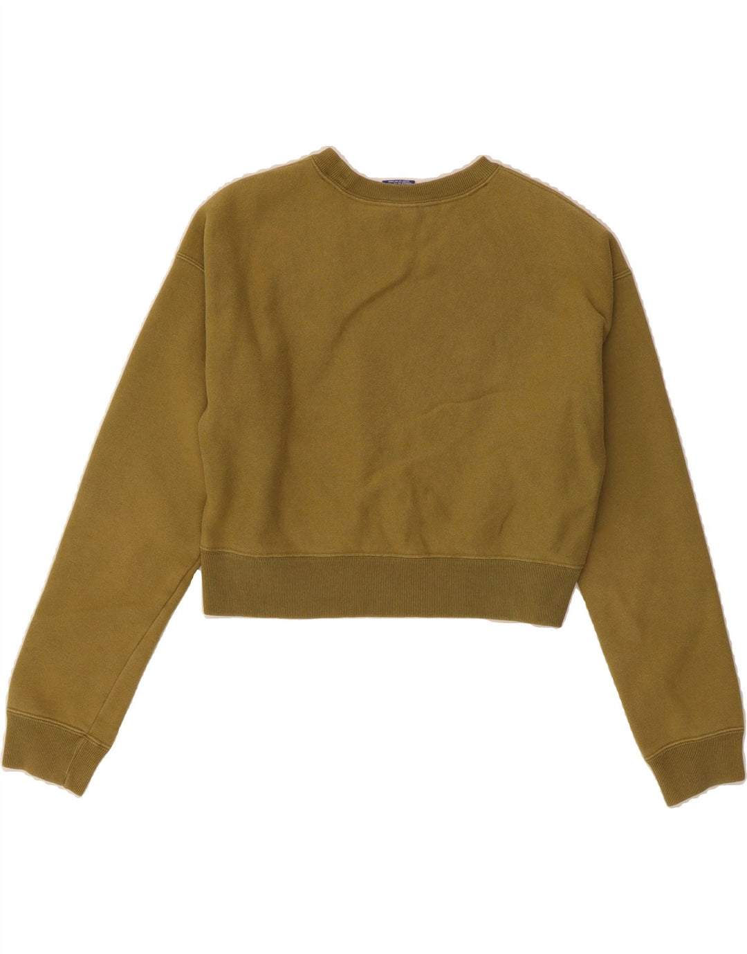 CHAMPION Womens Graphic Sweatshirt Jumper UK 10 Small Khaki Cotton Vintage Champion and Second-Hand Champion from Messina Hembry 