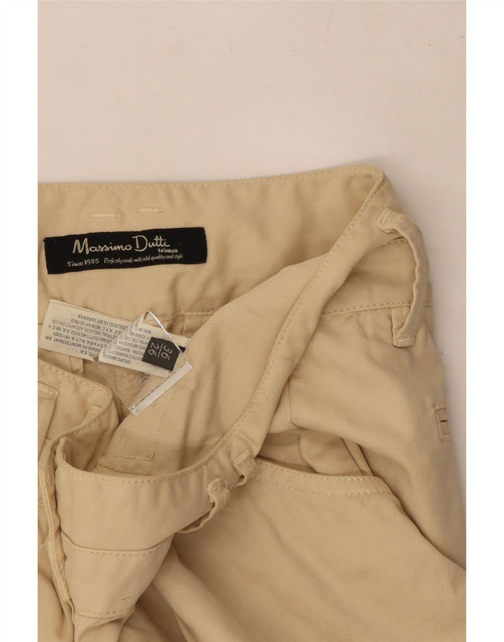 Massimo Dutti Dame Casual Shorts EU 36 Small W27 Beige Bomuld