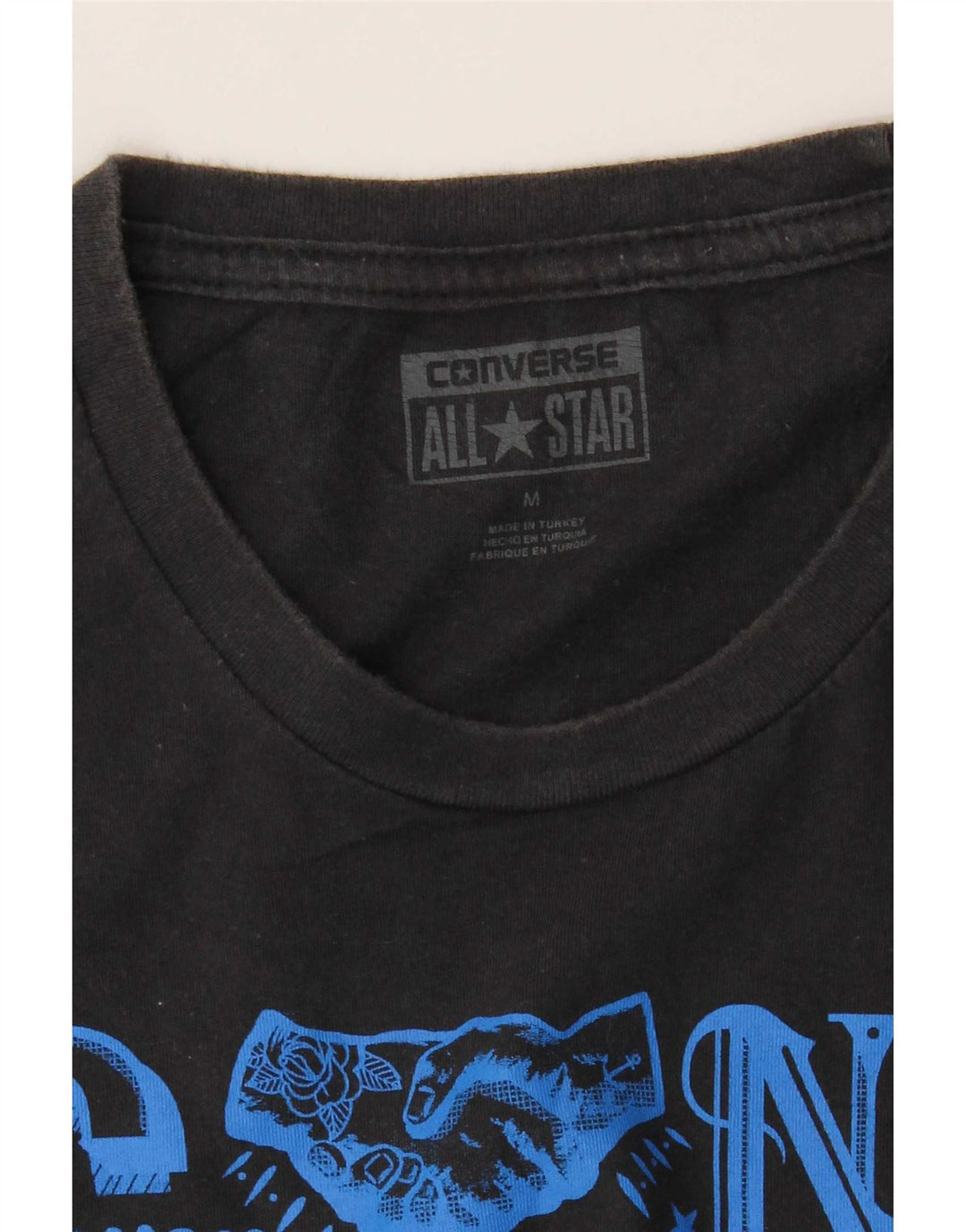 Converse Herre grafisk T-shirt Top Medium Sort