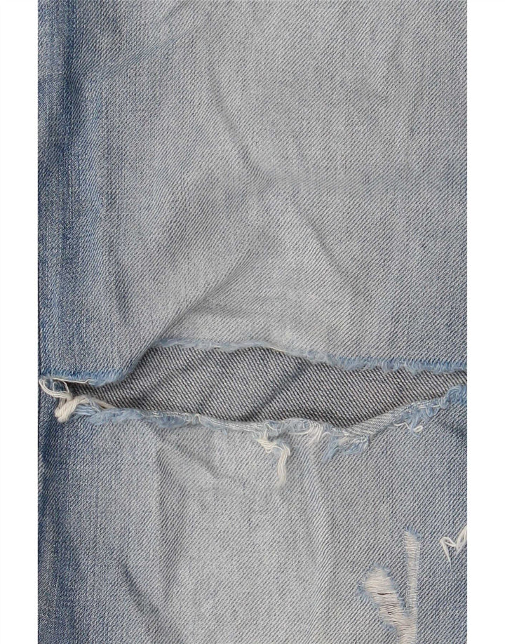 Diesel Herre Larkee Distressed Regular Straight Jeans W33 L32 Blå Bomuld