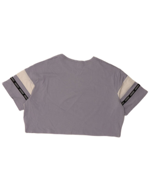 Reebok Dame Oversized grafisk T-shirt Top UK 8/10 Small Purple