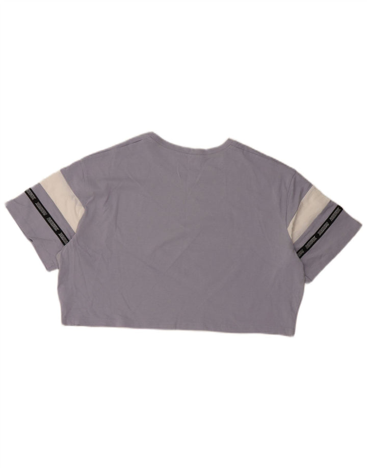 Reebok Dame Oversized grafisk T-shirt Top UK 8/10 Small Purple