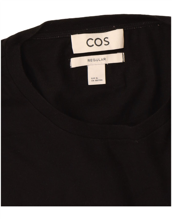 Cos Herre Regular Fit T-Shirt Top XL Sort Bomuld