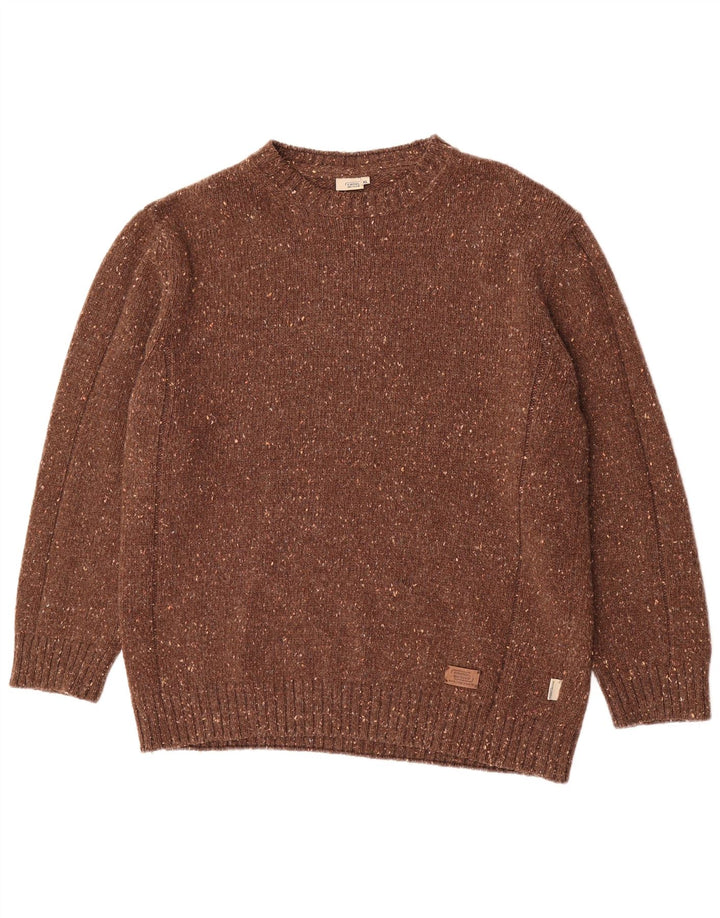 Camel Active Herre Crew Neck Jumper Sweater XL Brun Flecked