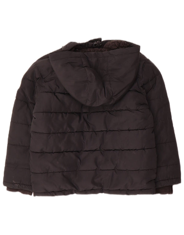 Dkny Boys Grafisk hættepolstret jakke 5-6 år sort polyester