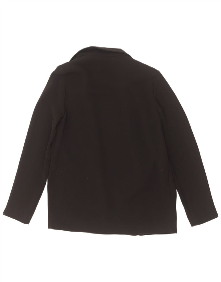 Topshop Womens Open Blazer Jacket UK 8 Small Black Polyester