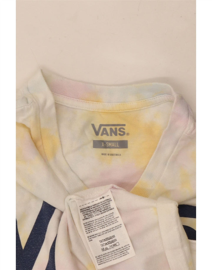 VANS Grafisk T-shirt top til kvinder UK 6 XS Multifarvet Tie Dye Bomuld