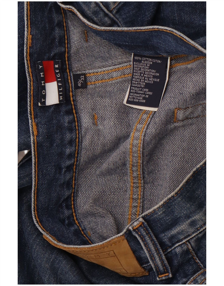 TOMMY HILFIGER Straight jeans til mænd W40 L32 blå bomuld