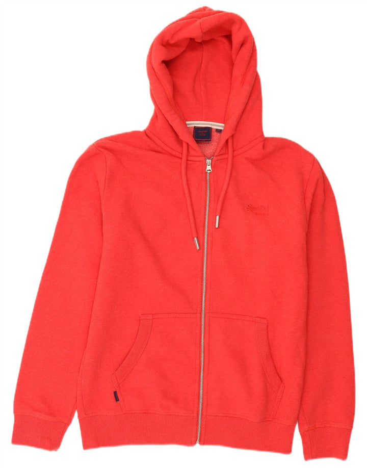 Superdry Hættetrøje med lynlås til mænd Stor rød bomuld