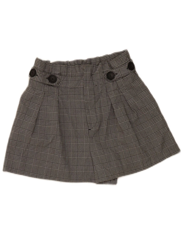 Zara kvinders højtaljede fritidsshorts Medium W28 sort ternet polyester