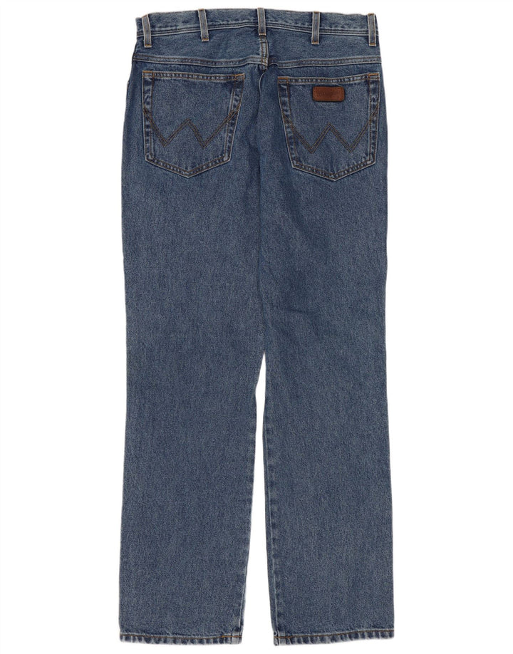 Wrangler Herre Regular Fit Straight Jeans W34 L32 Blå Bomuld
