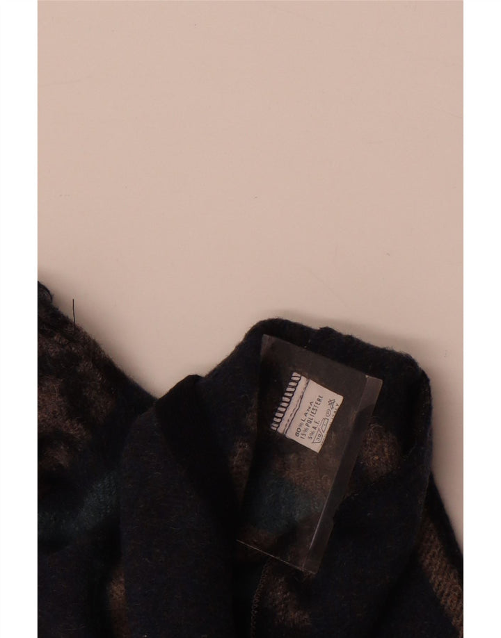 Vintage herrevest Medium Blue Fair Isle Wool