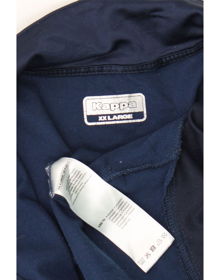 Kappa Herre grafisk træningsdragt topjakke 2XL marineblå polyester