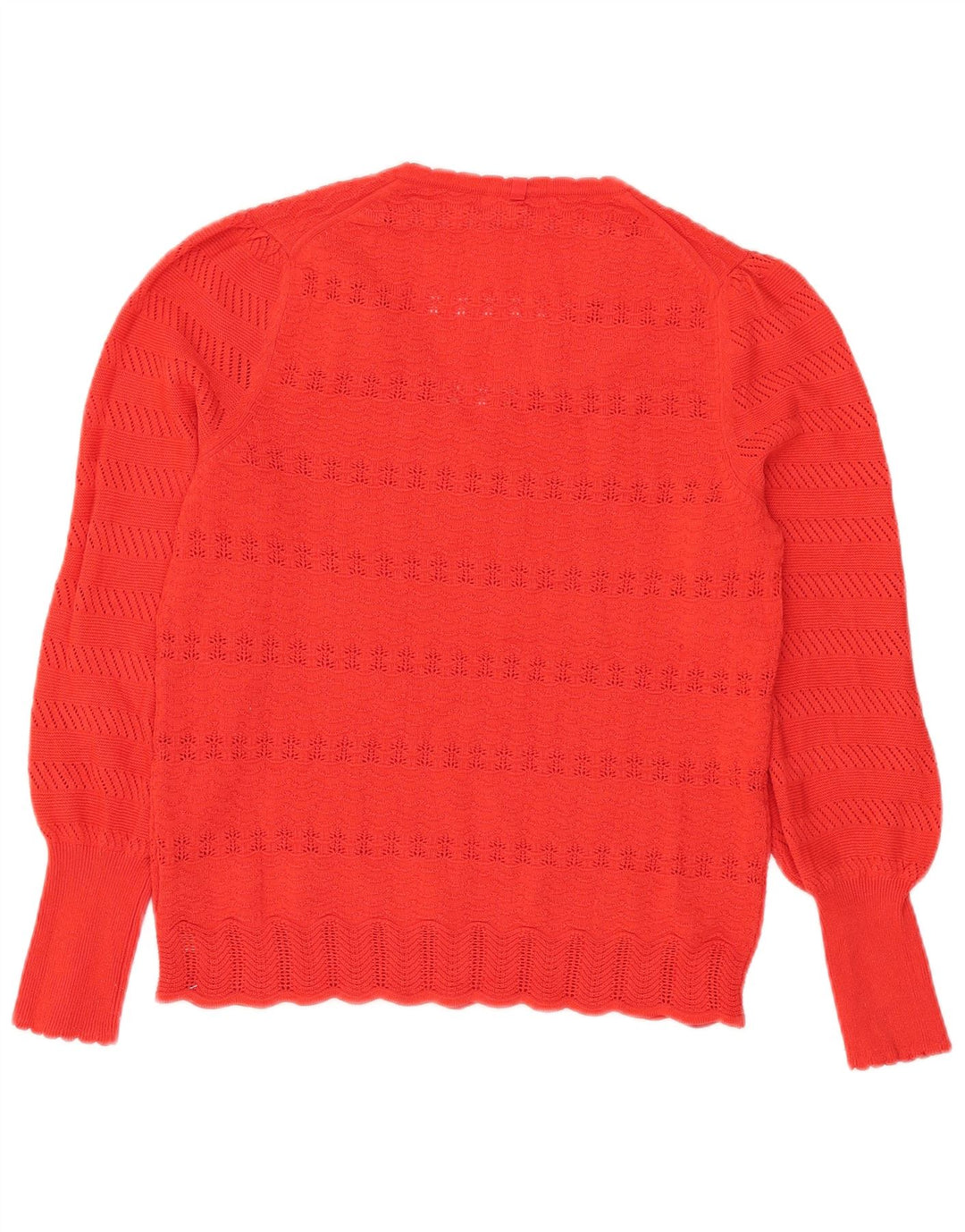 Marks & Spencer Dame V-hals sweater UK 14 Medium Rød Polyester