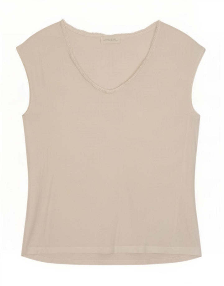 Zara Dame T-Shirt Top UK 16 Large White