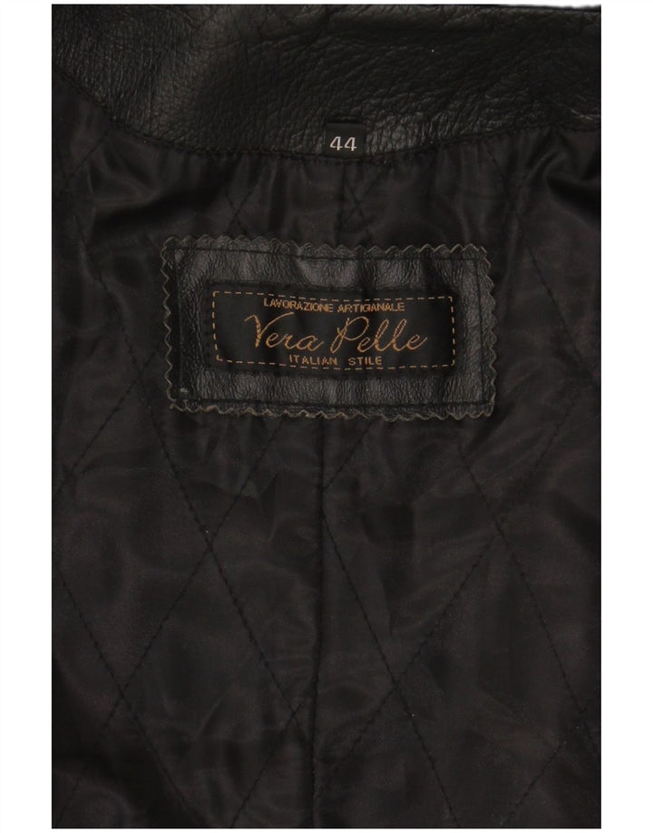 LAVORAZIONE ARTIGIANALE Læderfrakke til kvinder IT 44 Mellem sort læder