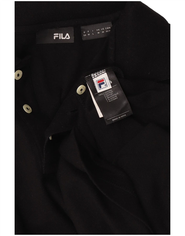 Fila Langærmet Polo Shirt til mænd Medium Sort Bomuld