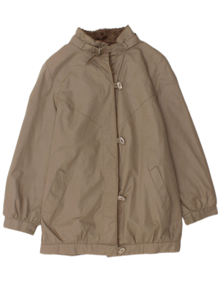 Vintage Dame Sherpa Windbreaker Jacket EU 38 Medium Grey