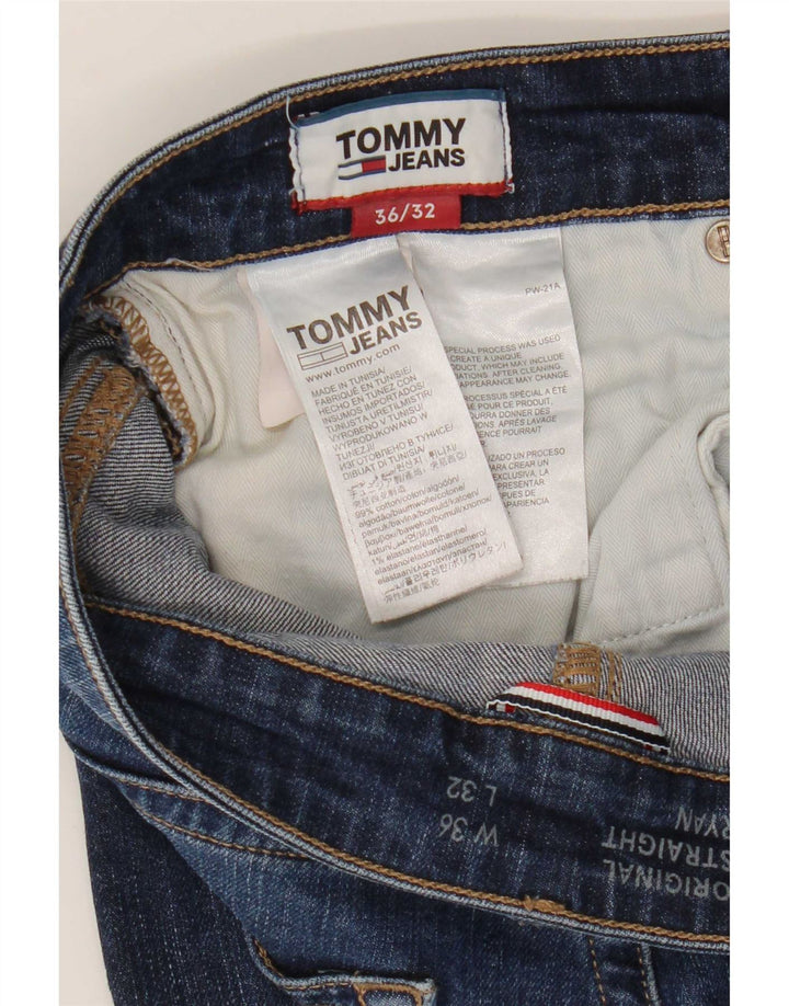Tommy Hilfiger Herre Ryan Straight Jeans W36 L32 Blå Bomuld