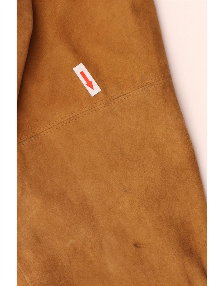 Vintage herre ruskind bomberjakke IT 48 medium brunt læder