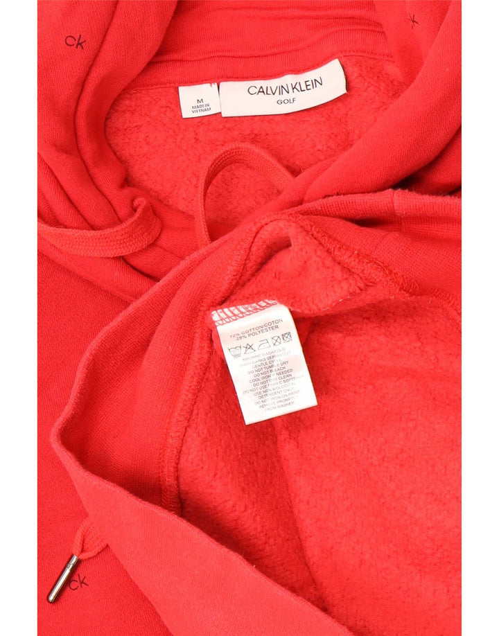 Calvin Klein Herre grafisk hættetrøje Jumper Medium Rød Bomuld