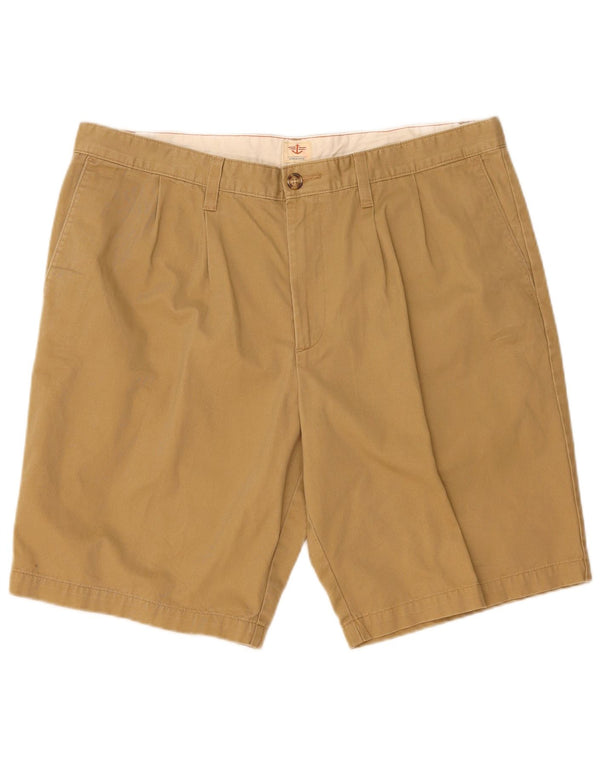 Dockers Herre Pegged Chino Shorts W38 XL Beige Bomuld