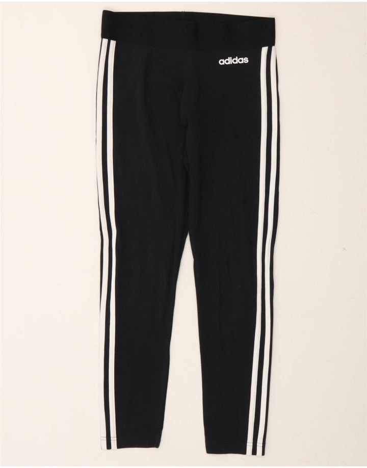 ADIDAS Womens Leggings UK 8/10 Small  Black Cotton Vintage Adidas and Second-Hand Adidas from Messina Hembry 