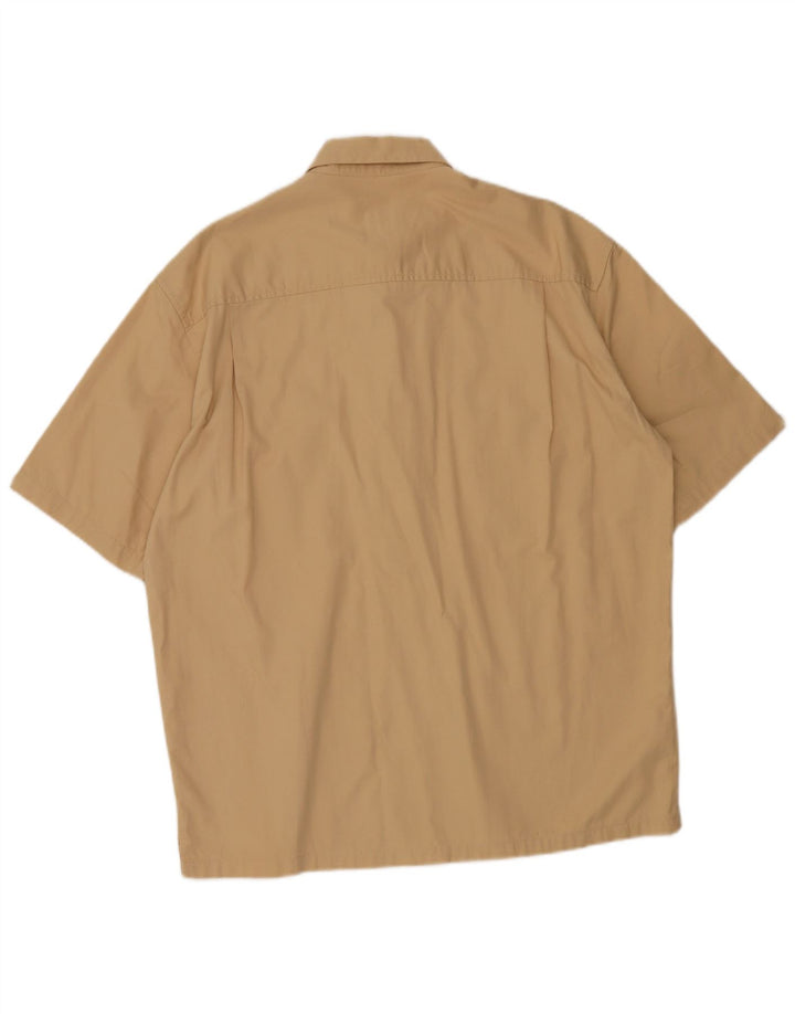 Trussardi Kortærmet Herreskjorte Medium Beige Bomuld