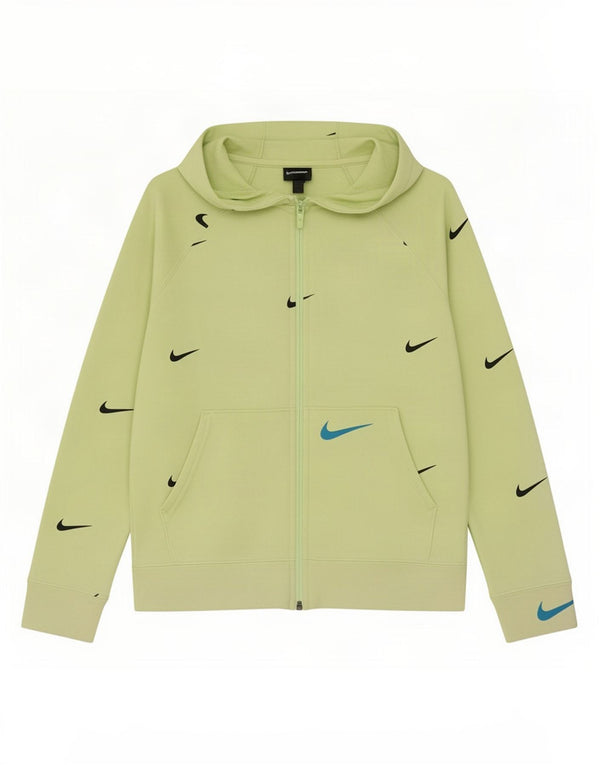 Nike Girls Graphic Standard Fit Hættetrøje med lynlås 12-13 år Stor Grøn